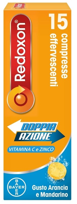 REDOXON DOPPIA AZIONE 15 COMPRESSE EFFERVESCENTI VITAMINA C ZINCO ARANCIA E MANDARINO 45,78 G - Farmacia Artemisia di Montecuollo Dott. Angelo snc