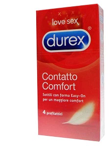 PROFILATTICO DUREX CONTATTO COMFORT 4 PEZZI - Farmacia Artemisia di Montecuollo Dott. Angelo snc