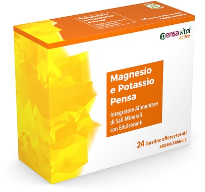 MAGNESIO E POTASSIO ARANCIA PENSA 24 BUSTINE EFFERVESCENTI - Farmacia Artemisia di Montecuollo Dott. Angelo snc