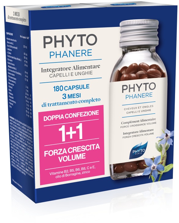 PHYTO PARIS PHYTOPHANERE INTEGRATORE ALIMENTARE CAPELLI/UNGHIE 90+90 CAPSULE - Farmacia Artemisia di Montecuollo Dott. Angelo snc