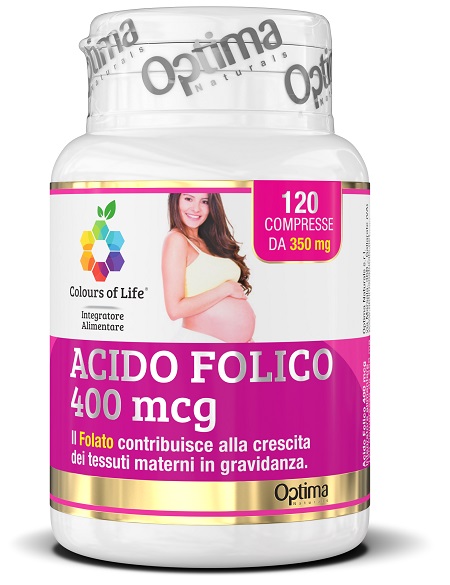 COLOURS OF LIFE ACIDO FOLICO 400 MCG 120 COMPRESSE 350 MG - Farmacia Artemisia di Montecuollo Dott. Angelo snc