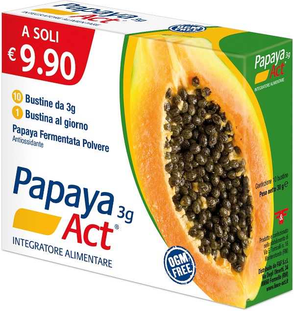 PAPAYA ACT 3G 10 BUSTINE - Farmacia Artemisia di Montecuollo Dott. Angelo snc