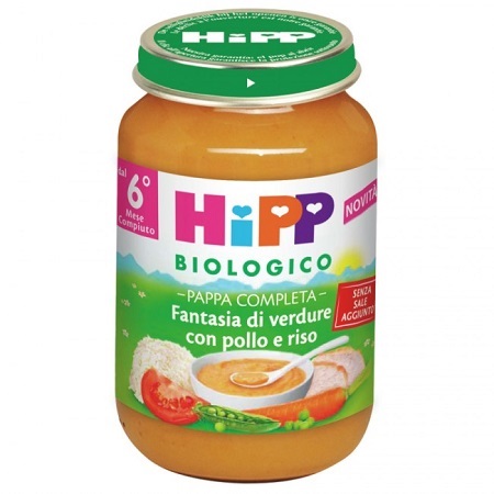 HIPP BIO PAPPA PRONTA FANTAS VERD POLLO RISO 190 G - Farmacia Artemisia di Montecuollo Dott. Angelo snc