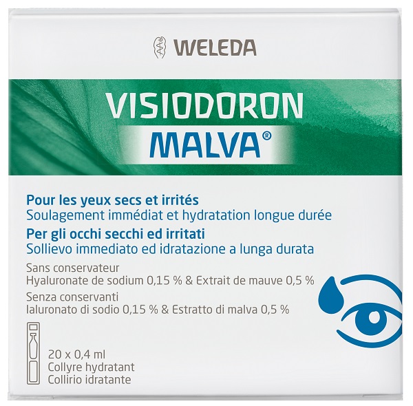 GOCCE OCULARI VISIODORON MALVA 20 MONODOSE DA 0,4 ML - Farmacia Artemisia di Montecuollo Dott. Angelo snc