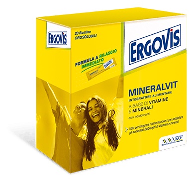 ERGOVIS MINERALVIT 20 BUSTE OROSOLUBILI 30 G - Farmacia Artemisia di Montecuollo Dott. Angelo snc