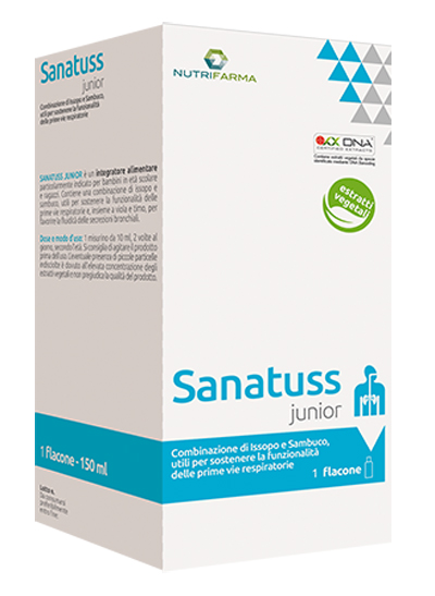 NUTRIFARMA SANATUSS JUNIOR 150 ML - Farmacia Artemisia di Montecuollo Dott. Angelo snc