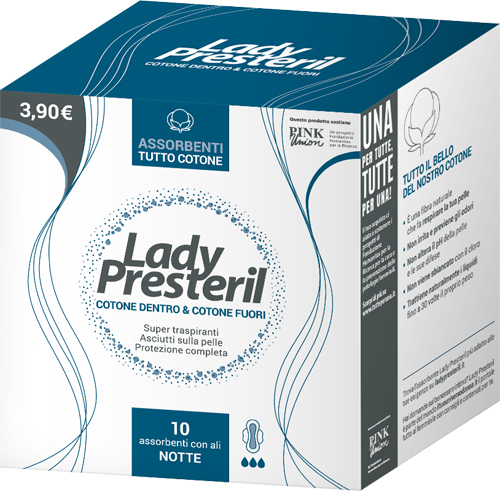 LADY PRESTERIL COTONE DENTRO & COTONE FUORI 10 ASSORBENTI CON ALI NOTTE PROMO - Farmacia Artemisia di Montecuollo Dott. Angelo snc