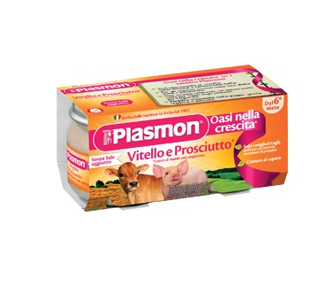 PLASMON OMOGENEIZZATO VITELLO - PROSCIUTTO 4 X 80 G - Farmacia Artemisia di Montecuollo Dott. Angelo snc