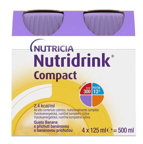 NUTRICIA NUTRIDRINK COMPACT GUSTO BANANA 4 BOTTIGLIE DA 125 ML - Farmacia Artemisia di Montecuollo Dott. Angelo snc
