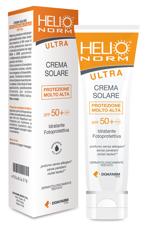HELIO NORM ULTRA CREMA SOLARE SPF 50+ 100 ML - Farmacia Artemisia di Montecuollo Dott. Angelo snc