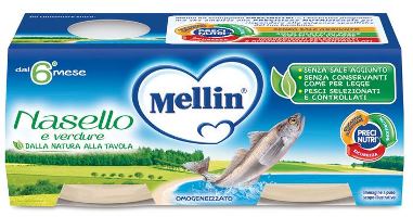 MELLIN OMOGENEIZZATO NASELLO 2 X 80 G - Farmacia Artemisia di Montecuollo Dott. Angelo snc