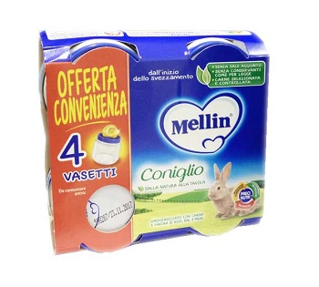 MELLIN OMOGENEIZZATO CONIGLIO 4X80 G - Farmacia Artemisia di Montecuollo Dott. Angelo snc