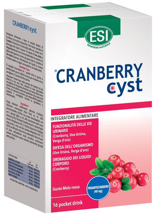 ESI CRANBERRY CYST POCKET DRINK 16 BUSTINE - Farmacia Artemisia di Montecuollo Dott. Angelo snc