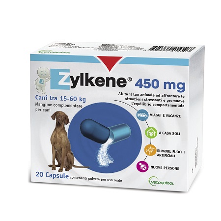 ZYLKENE CANI GROSSA TAGLIA 15-60KG 20 CAPSULE DA 450 MG - Farmacia Artemisia di Montecuollo Dott. Angelo snc