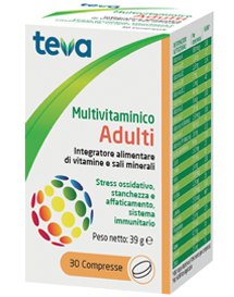 MULTIVITAMINICO ADULTI TEVA 30 COMPRESSE 30 G - Farmacia Artemisia di Montecuollo Dott. Angelo snc