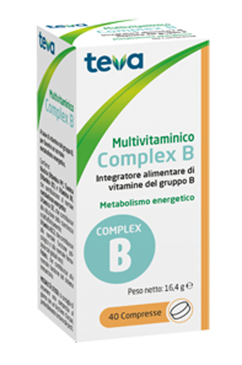 MULTIVITAMINICO COMPLEX B TEVA 40 COMPRESSE 16,4 G - Farmacia Artemisia di Montecuollo Dott. Angelo snc