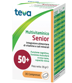 MULTIVITAMINICO SENIOR TEVA 30 COMPRESSE 39 G - Farmacia Artemisia di Montecuollo Dott. Angelo snc