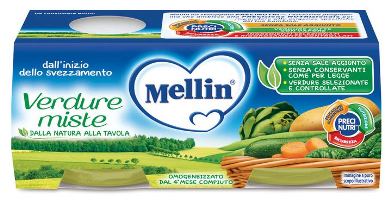 MELLIN OMOGENEIZZATO VERDURE MISTE 2 X 80 G - Farmacia Artemisia di Montecuollo Dott. Angelo snc