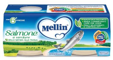 MELLIN OMOGENEIZZATO SALMONE 2 X 80 G - Farmacia Artemisia di Montecuollo Dott. Angelo snc