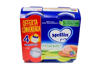 MELLIN OMOGENEIZZATO PROSCIUTTO 4 X 80G - Farmacia Artemisia di Montecuollo Dott. Angelo snc