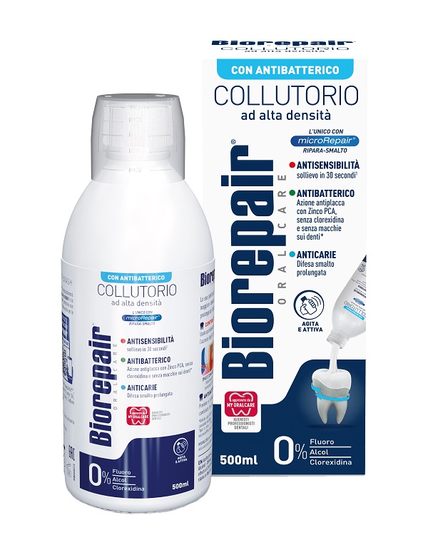 BIOREPAIR ORAL CARE COLLUTORIO ALTA INTENSITA' 3IN1 ANTISENSIBILITA', ANTIBATTERICO, ANTICARIE 500 ML - Farmacia Artemisia di Montecuollo Dott. Angelo snc