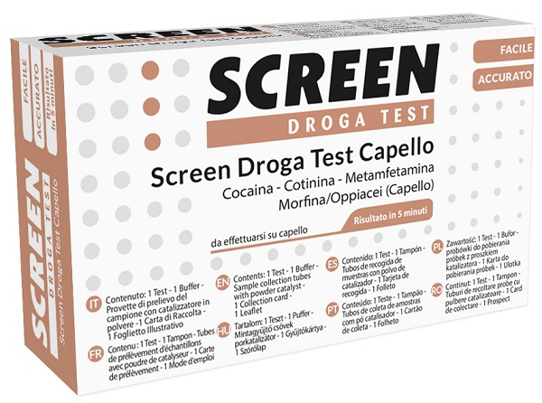 SCREEN DROGA TEST 4 SOSTANZE TRAMITE CAPELLI TEST ANTIDROGA CAPELLO - Farmacia Artemisia di Montecuollo Dott. Angelo snc