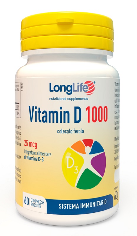 LONGLIFE VITAMIN D 1000UI 60 COMPRESSE RIVESTITE - Farmacia Artemisia di Montecuollo Dott. Angelo snc