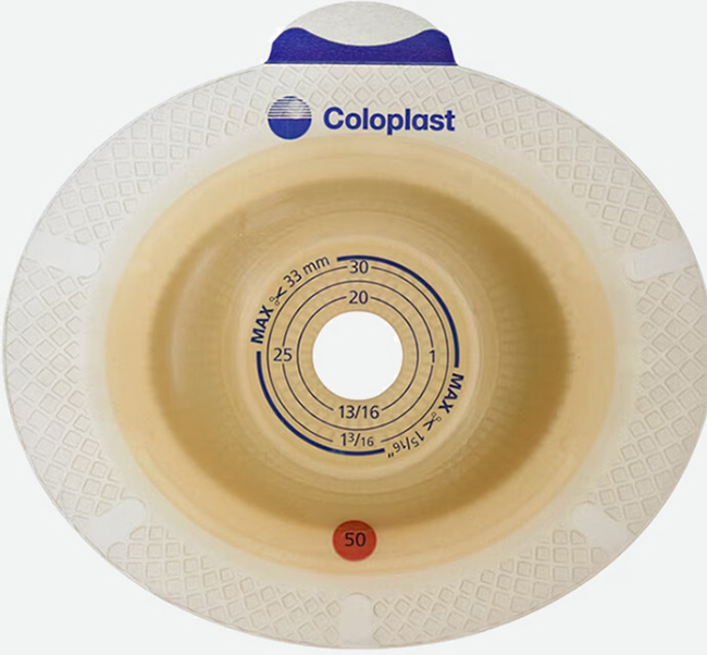 PLACCA PER UROSTOMIA SISTEMA A 2 PEZZI SENSURA XPRO CONVEX LIGHT FORO RITAGLIABILE 15-33MM FLANGIA 50MM 5 PEZZI - Farmacia Artemisia di Montecuollo Dott. Angelo snc