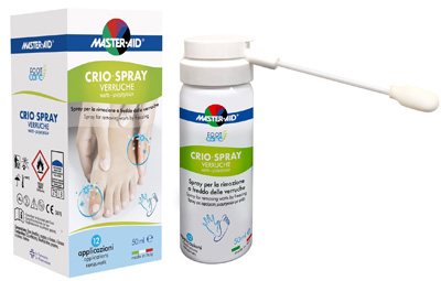 CRIO SPRAY VERRUCHE MASTER-AID FOOTCARE 50 ML E1 - Farmacia Artemisia di Montecuollo Dott. Angelo snc