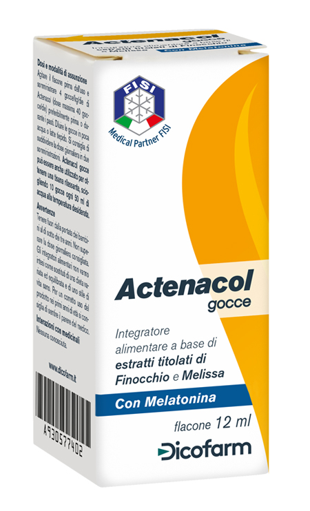 ACTENACOL GOCCE 12 ML CON MELATONINA - Farmacia Artemisia di Montecuollo Dott. Angelo snc
