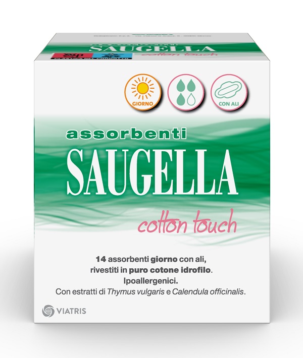 SAUGELLA COTTON TOUCH ASSORBENTI GIORNO CON ALI 14 PEZZI - Farmacia Artemisia di Montecuollo Dott. Angelo snc