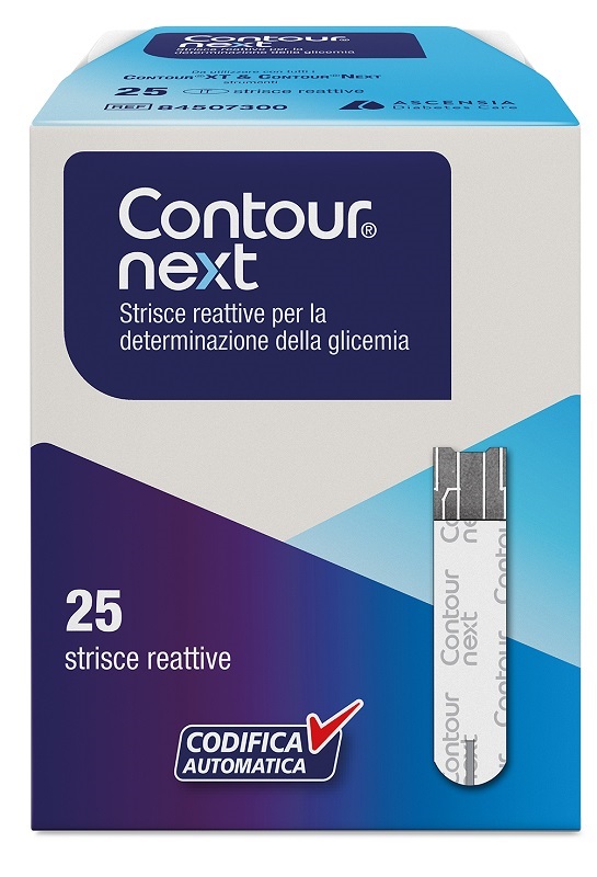STRISCE MISURAZIONE GLICEMIA CONTOUR NEXT 25 PEZZI - Farmacia Artemisia di Montecuollo Dott. Angelo snc