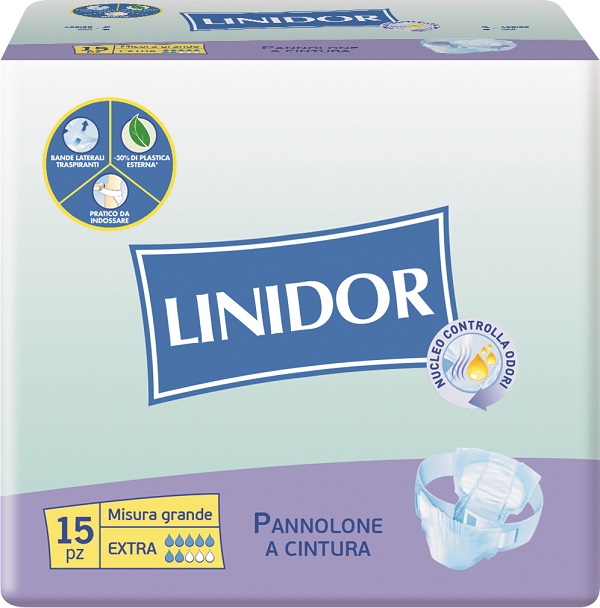 PANNOLONE LINIDOR A CINTURA EXTRA MISURA GRANDE 15 PEZZI - Farmacia Artemisia di Montecuollo Dott. Angelo snc