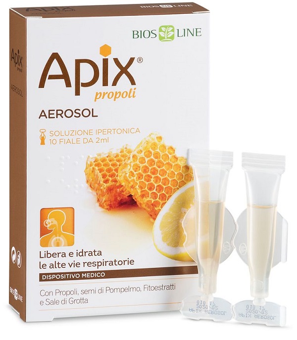 APIX PROPOLI AEROSOL 10 FIALE MONODOSE X 2 ML BIOSLINE - Farmacia Artemisia di Montecuollo Dott. Angelo snc