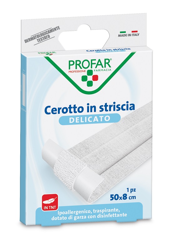 CEROTTO TESSUTO NON TESSUTO DELICATO 1 STRISCIA 50X8 CM PROFAR - Farmacia Artemisia di Montecuollo Dott. Angelo snc