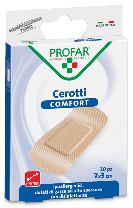 CEROTTO COMFORT GRANDE 7X3 CM 20 PEZZI PROFAR - Farmacia Artemisia di Montecuollo Dott. Angelo snc