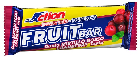 PROACTION FRUIT BAR BARRETTA ENERGETICA AL MIRTILLO ROSSO 40 G - Farmacia Artemisia di Montecuollo Dott. Angelo snc