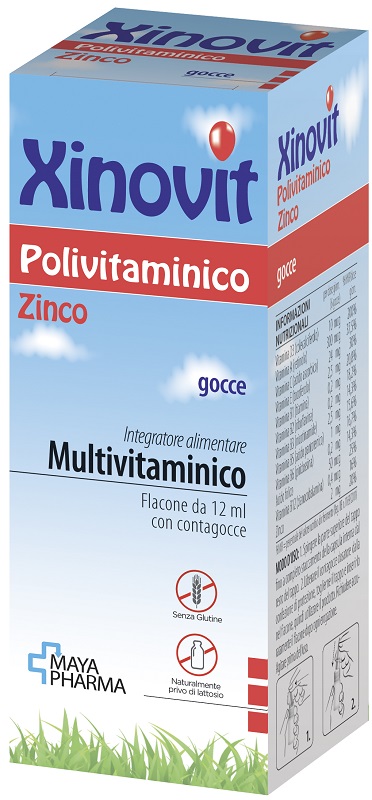 XINOVIT POLIVITAMINICO 12 ML SENZA GLUTINE NATURALMENTE PRIVO DI LATTOSIO - Farmacia Artemisia di Montecuollo Dott. Angelo snc