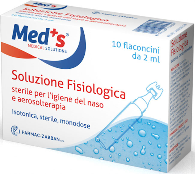 SOLUZIONE FISIOLOGICA MEDS STERILE ASTX10 FL 2ML - Farmacia Artemisia di Montecuollo Dott. Angelo snc