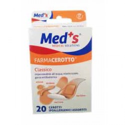CEROTTO MEDS STRIP POLIURETANO IPOALLERGENICO CLASSICO ASSORTITI 20 PEZZI - Farmacia Artemisia di Montecuollo Dott. Angelo snc