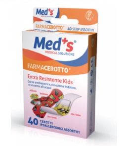 CEROTTO MEDS STRIP KIDS IPOALLERGENICO ASSORTITI 40 PEZZI - Farmacia Artemisia di Montecuollo Dott. Angelo snc