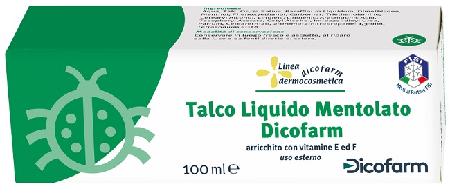 DICOFARM TALCO LIQUIDO MENTOLATO 100 ML - Farmacia Artemisia di Montecuollo Dott. Angelo snc