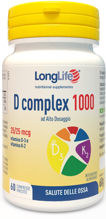 LONGLIFE D COMPLEX 1000 60 COMPRESSE - Farmacia Artemisia di Montecuollo Dott. Angelo snc