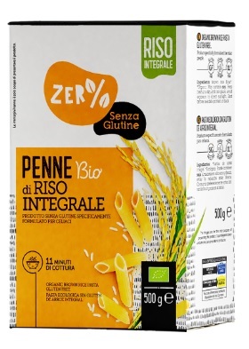 ZERO% GLUTINE PENNE DI RISO INTEGRALE SENZA GLUTINE BIO 500 G - Farmacia Artemisia di Montecuollo Dott. Angelo snc