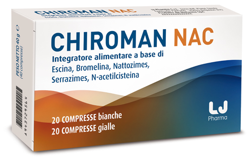 CHIROMAN NAC 20 COMPRESSE BIANCHE + 20 COMPRESSE GIALLE - Farmacia Artemisia di Montecuollo Dott. Angelo snc