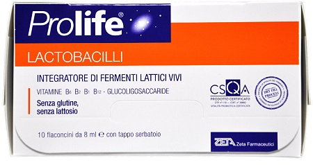 PROLIFE LACTOBACILLI 10 FLACONCINI 8 ML - Farmacia Artemisia di Montecuollo Dott. Angelo snc