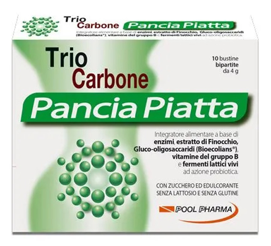 TRIOCARBONE PANCIA PIATTA 10 BUSTINE BIPARTITE 4 G - Farmacia Artemisia di Montecuollo Dott. Angelo snc