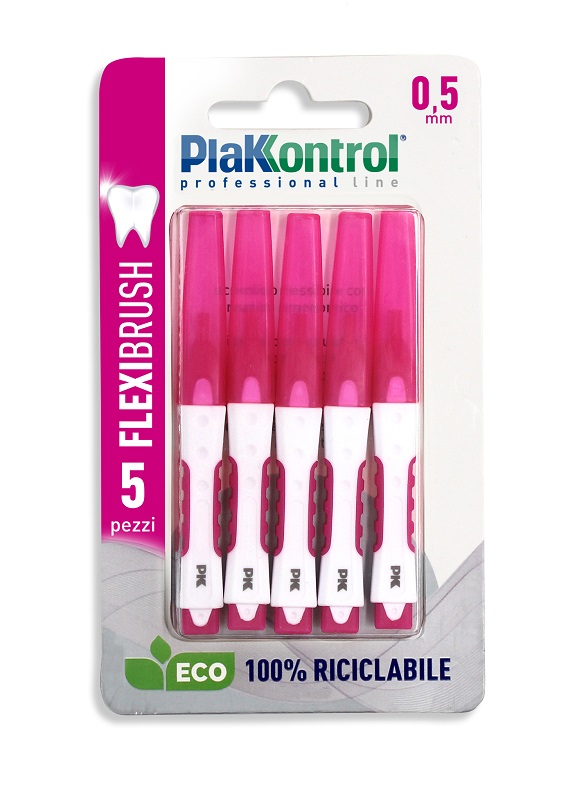 PLAKKONTROL SCOVOLINO INTERDENTALE FLEXI BRUSH05 BLISTER 5 PEZZI - Farmacia Artemisia di Montecuollo Dott. Angelo snc