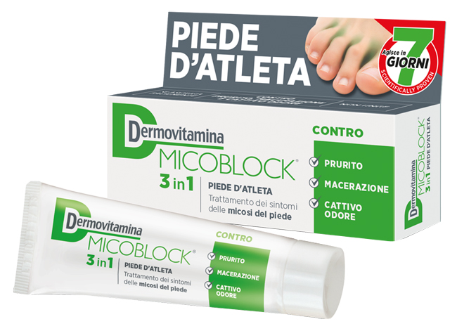 DERMOVITAMINA MICOBLOCK 3 IN 1 PIEDE D'ATLETA 30 ML - Farmacia Artemisia di Montecuollo Dott. Angelo snc
