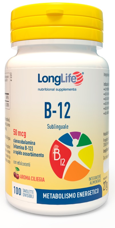 LONGLIFE B12 50MCG SUBLINGUALE 100 TAVOLETTE - Farmacia Artemisia di Montecuollo Dott. Angelo snc